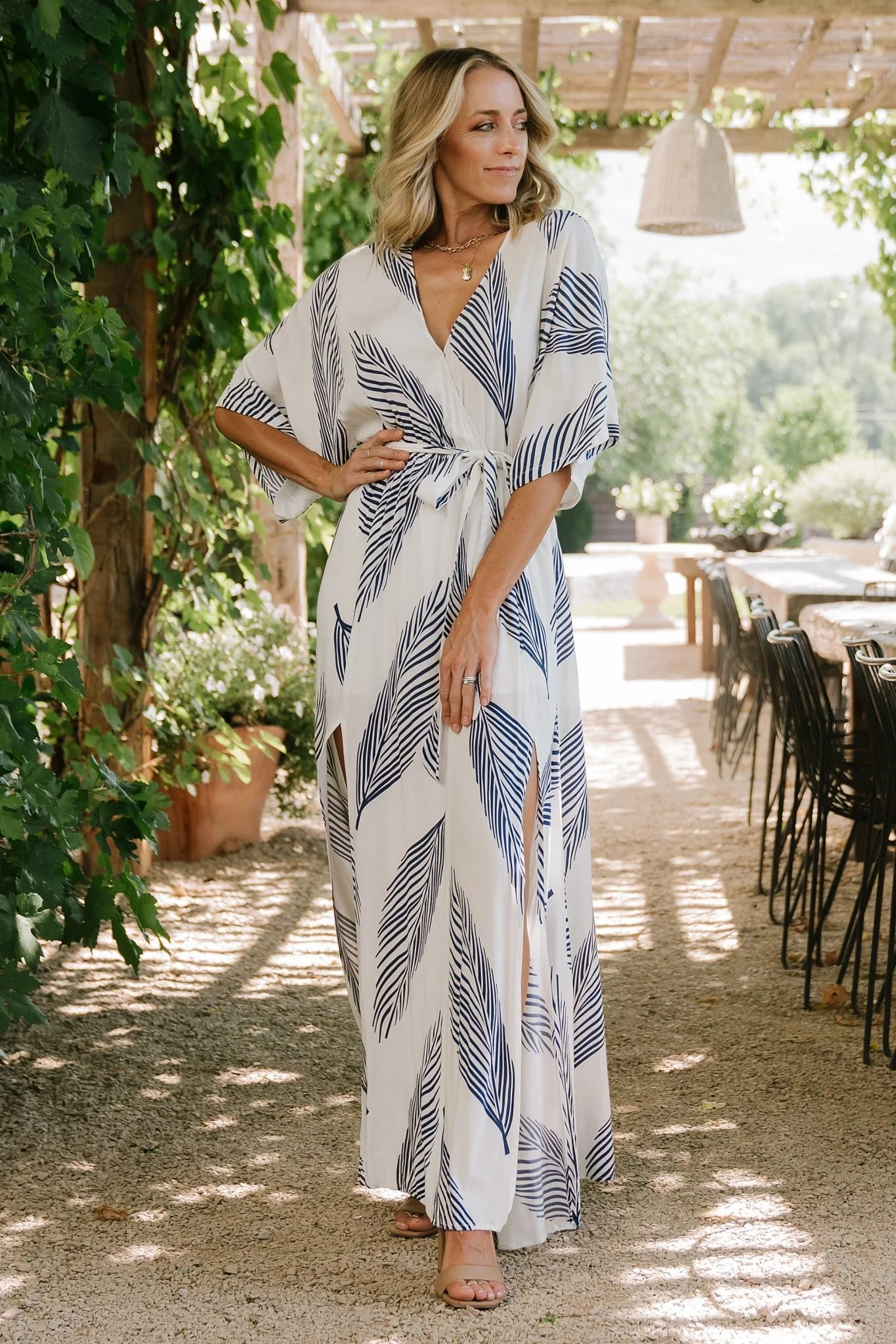 Corinth Maxi Dress | Navy Print | Baltic Born