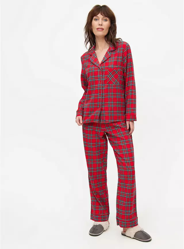 Buy Matching Family Women's Christmas Red Tartan Traditional Pyjamas 14 | Pyjamas | Tu | Tu Clothing