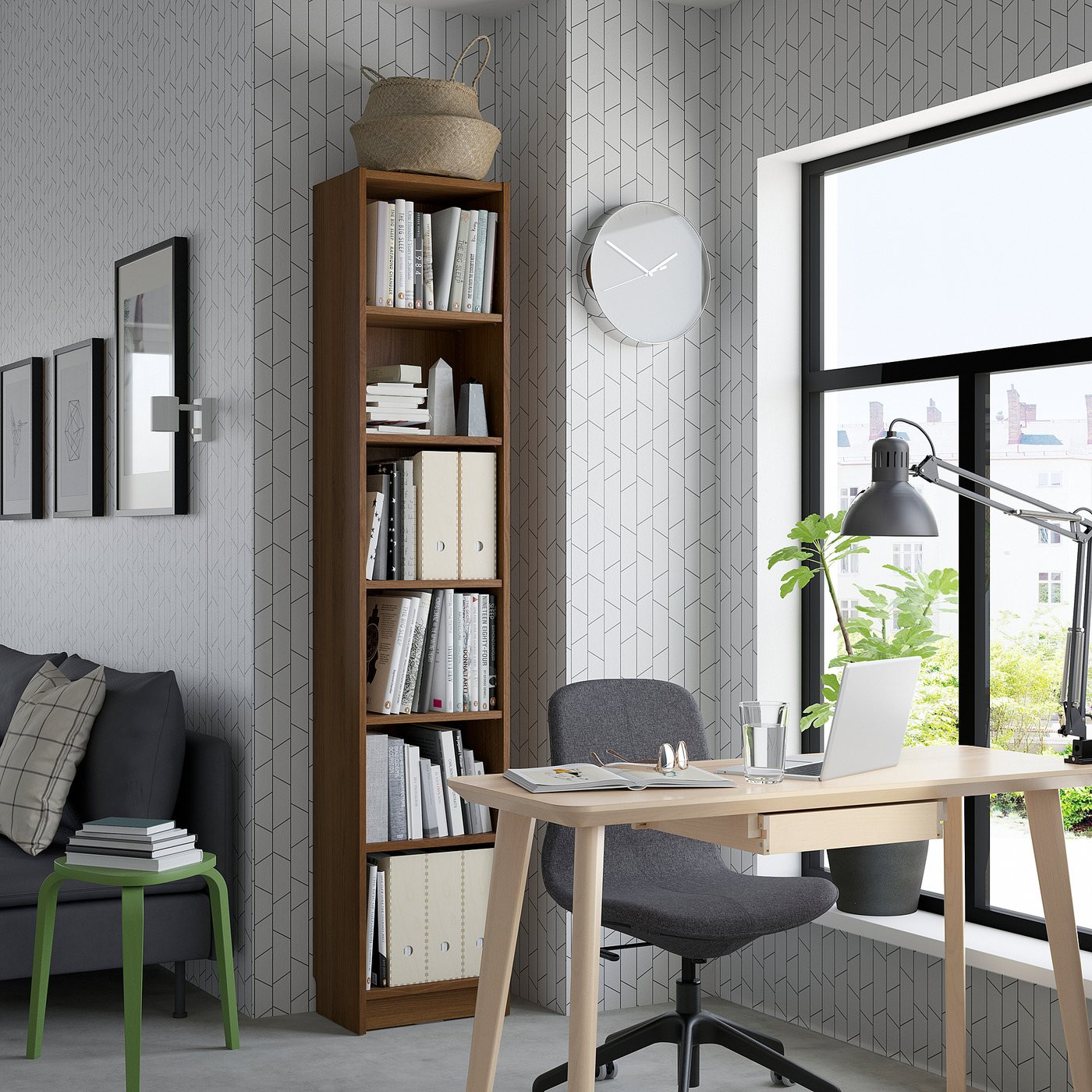 IKEA BILLY bookcase, brown walnut effect, 15 3/4x11x79 1/2 | IKEA US