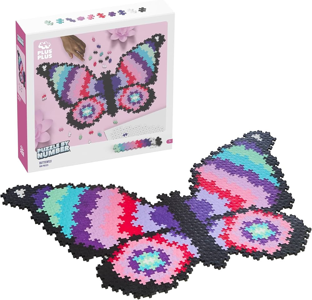 Plus Plus Puzzle By Number, 800 Piece Mini Interlocking Hashtag Color Blocks, 3D Pixel Art Kit fo... | Amazon (US)