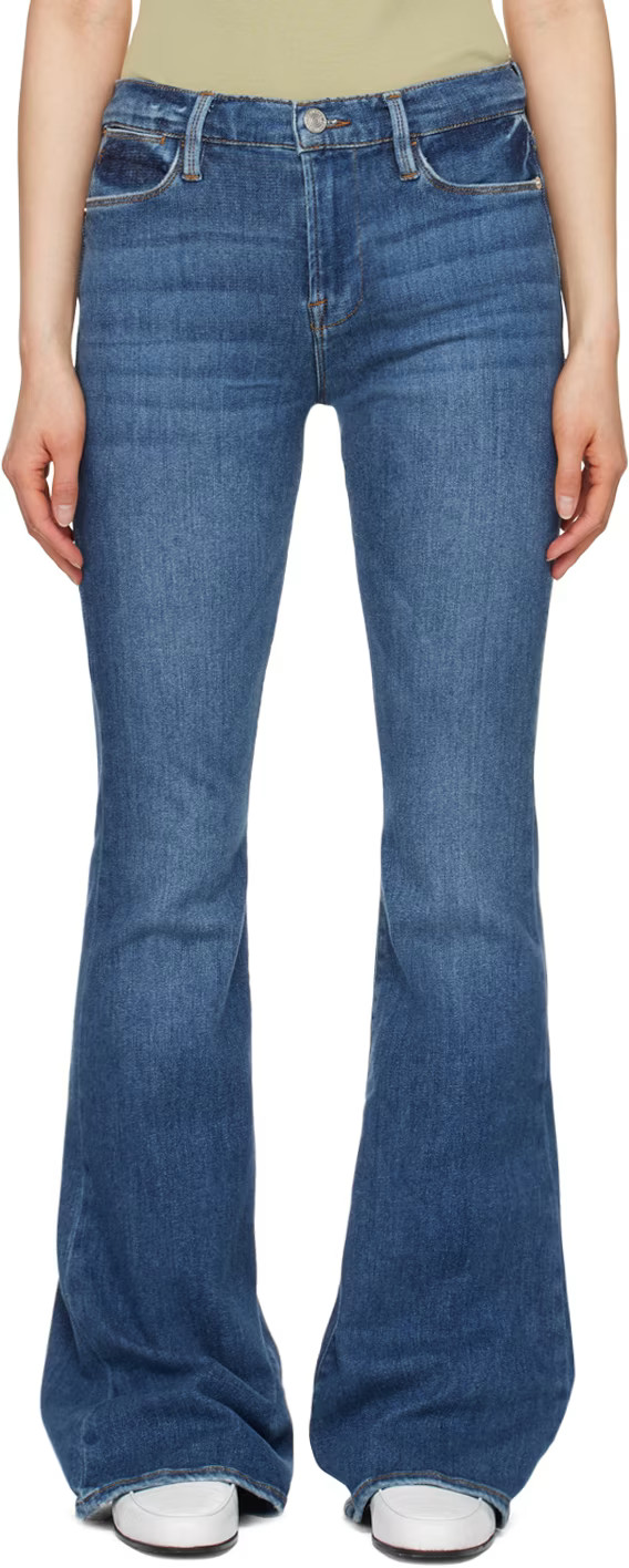 Blue 'Le High Flare' Jeans | SSENSE