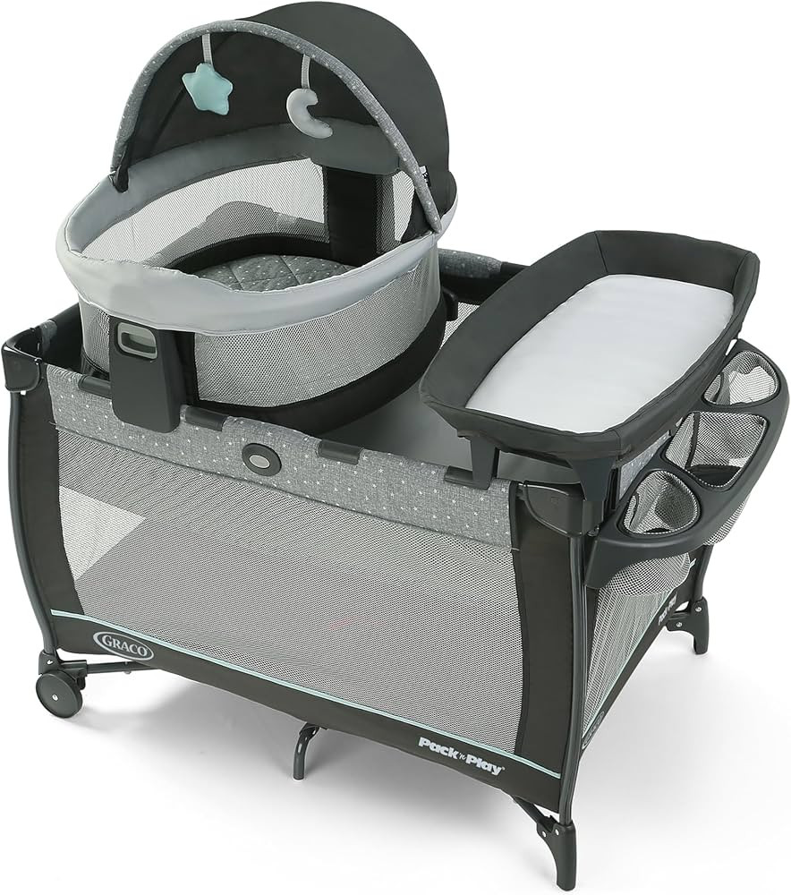 Graco Pack n Play Travel Dome DLX Playard, Astin with Portable Bassinet and Integrated Storage Or... | Amazon (US)