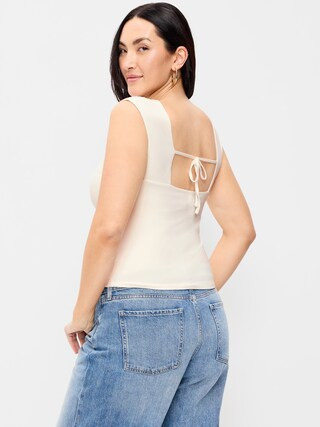 Cap-Sleeve Tie-Back Top | Old Navy (US)