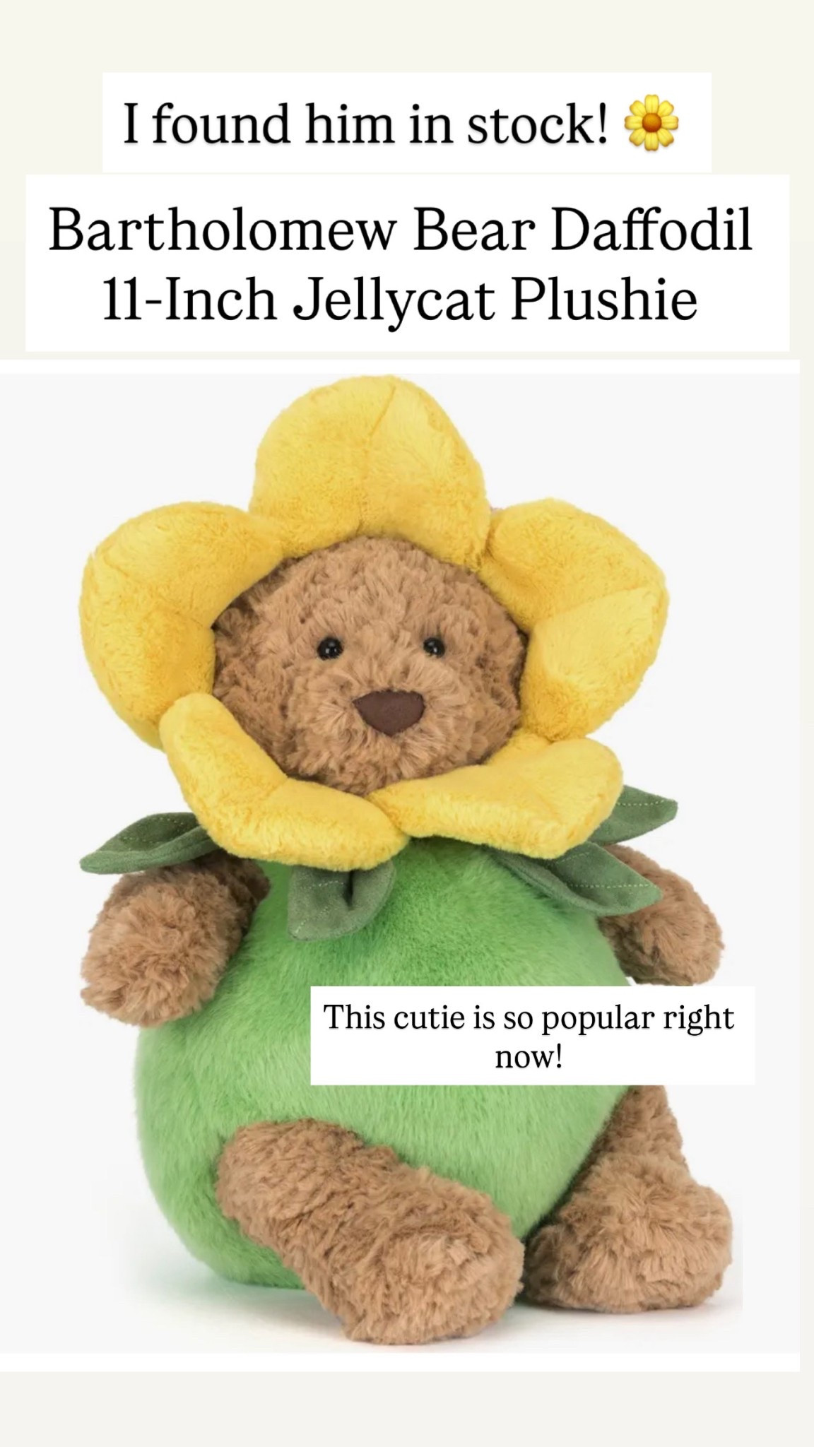 Bartholomew Bear Daffodil 11-Inch Plushie

#LTKKids