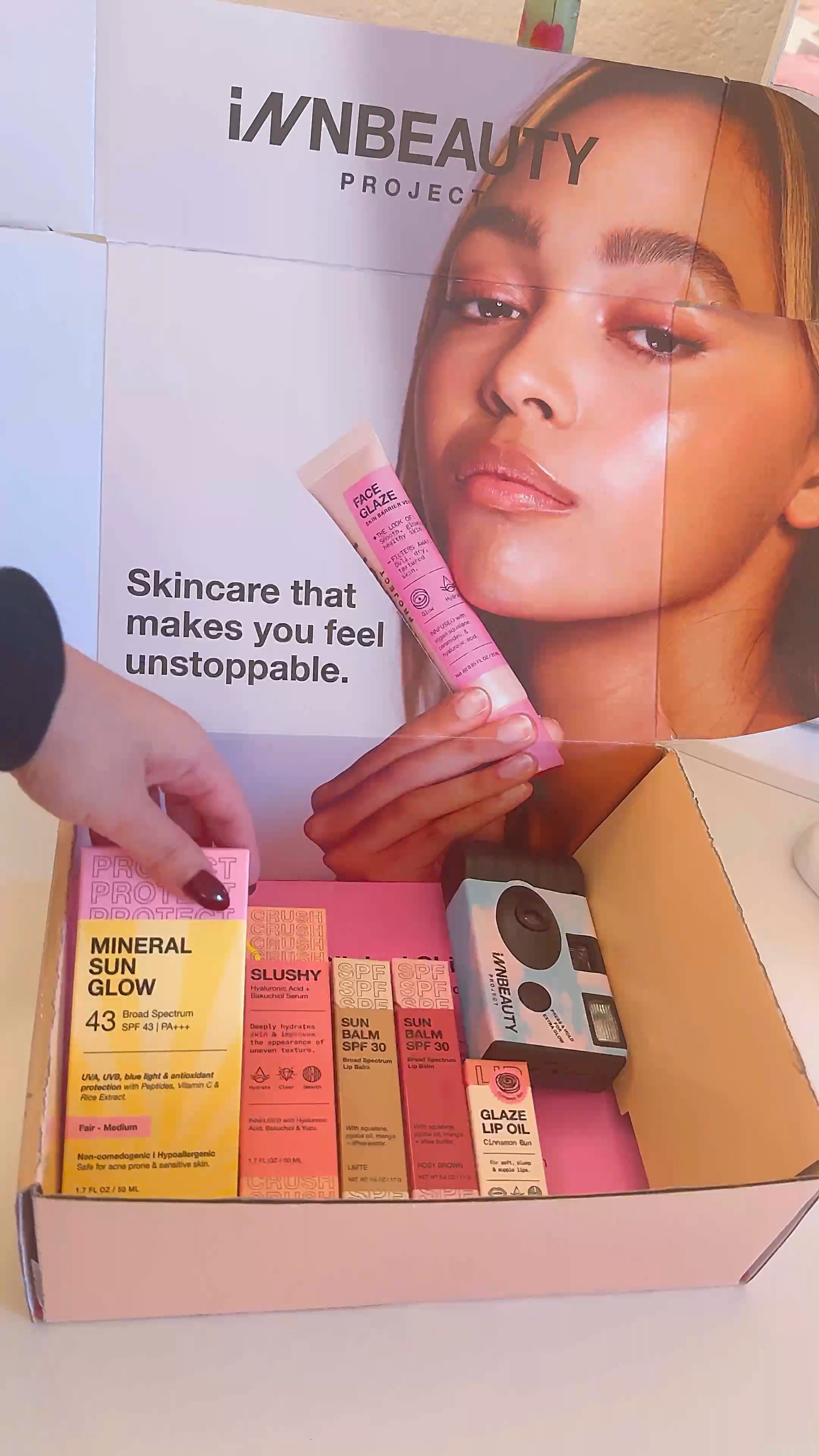 ASMR unbox my iNNBEAUTY package with me🩷✨ thank you @innbeautyproject 
I lovee the merch, the glow from the sunscreen and the spf lip balms are my new fav lip balms🫶🏻☀️
.
.
This was a giveaway win from @innbeautyproject so grateful!✨
.
.
#innbeauty #innbeautyproject #glowyskincare #glowyskingoals #spflipbalm #asmrsound #asmrtapping #softgirlera #thatgirlaesthetic #sephorafinds #cleangirlaesthetic #sephoragirls

#LTKVideo #LTKFindsUnder50 #LTKBeauty