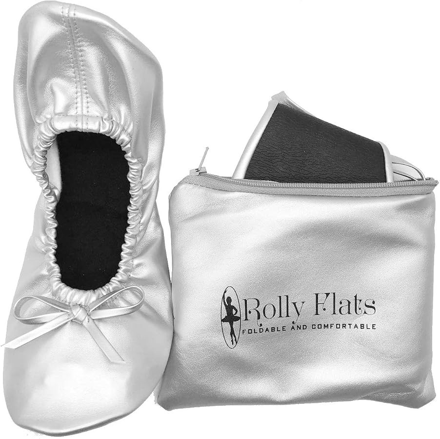 Women's Portable Foldable Ballet Flats Shoes Roll Up Slippers for Travel | Amazon (US)