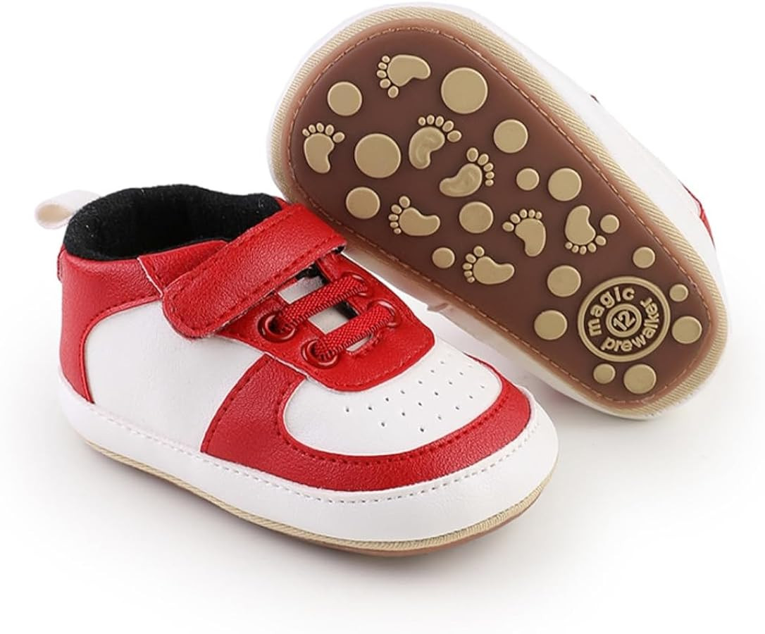 Baby Boys Girls Sneakers Toddler Non-Slip Soft Rubber Sole First Walking Shoes Infant Newborn Cri... | Amazon (US)