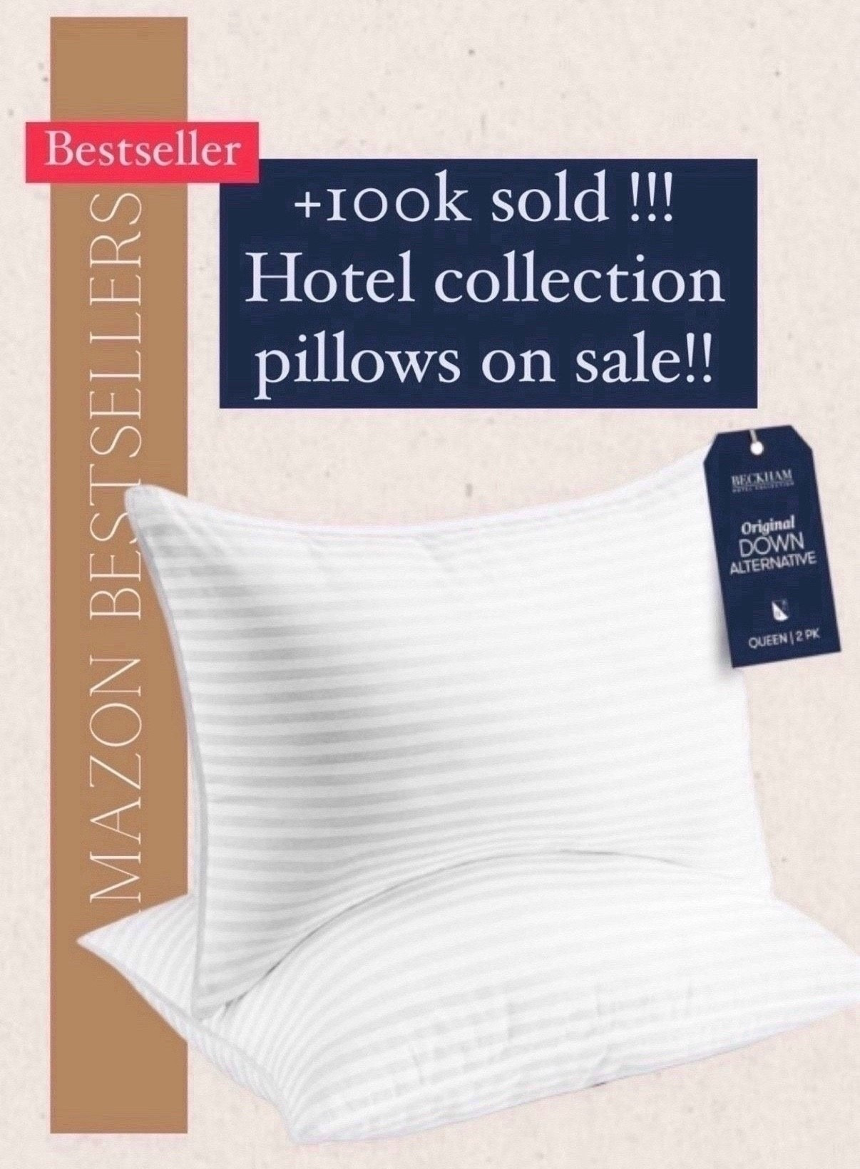 popular deal!!!

This hotel collection pillow has been a most loved bestseller and if you are in the market for new pillows then you should take a look.  There is a deal on it right now