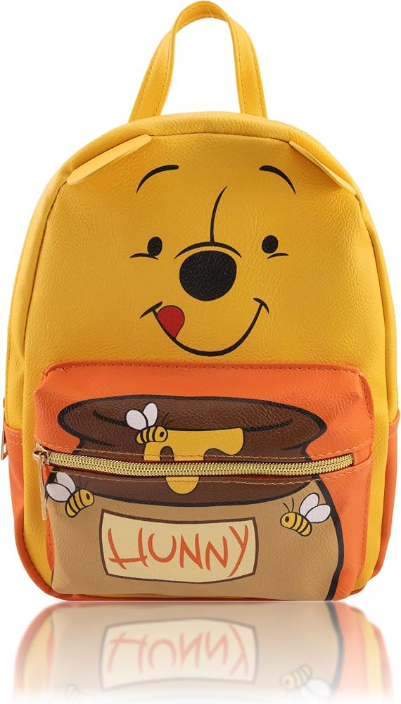 Disney Winnie the Pooh Backpack for Women, Men, Unisex | Cute PU Leather 10" Mini Backpack | Amazon (US)