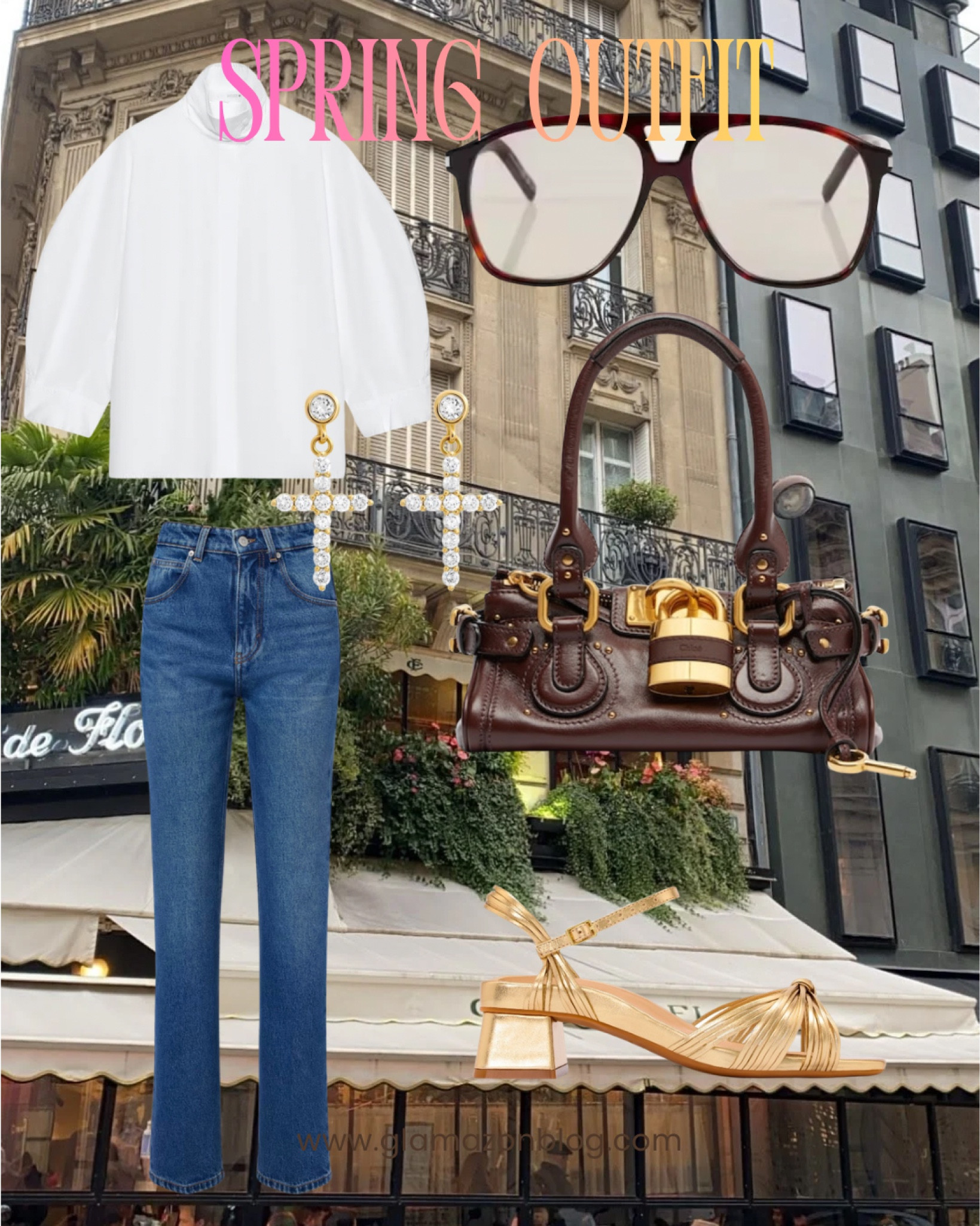 Mytheresa, straight jeans, Victoria Beckham jeans, Chloe bag, gold shoes, barefoot wear shoes, Zara shirt, holiday outfit, spring outfit 

#LTKuk #LTKsummer #LTKspring