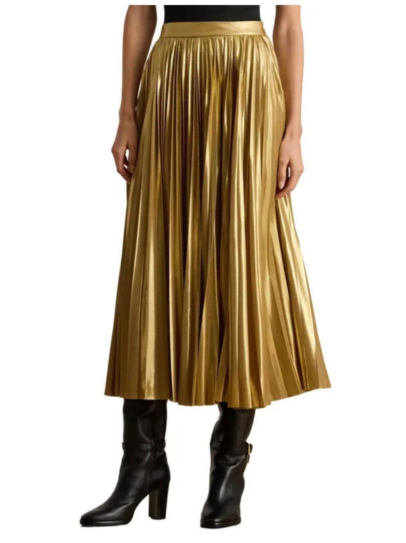 This gold Ralph Lauren skirt is everything: polished, feminine, and so festive.
 #RalphLaurenLook #LTKHoliday2025 #MacysFinds #ChicStyle #HolidayOutfitIdeas


#LTKMidsize #LTKGiftGuide #LTKHoliday