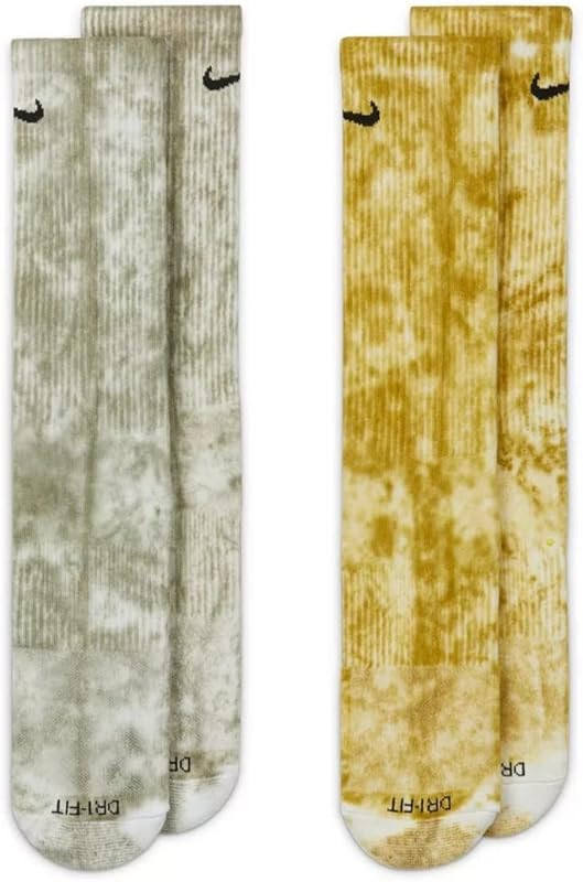 Adult Everyday Plus Cushioned Tie-Dye Crew Socks 2 Pack | Amazon (US)