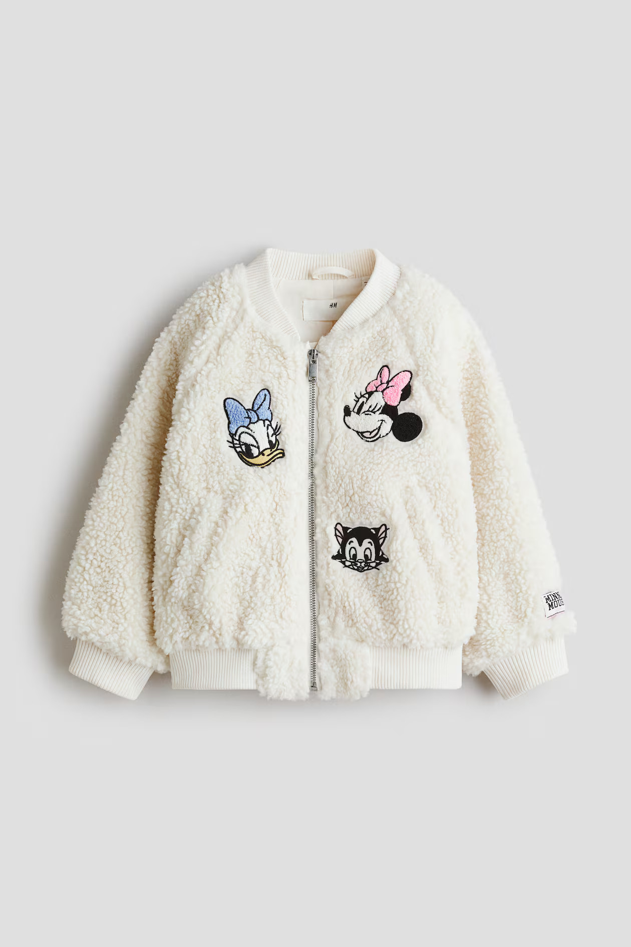 Appliquéd Teddy Fleece Bomber Jacket | H&M (US + CA)