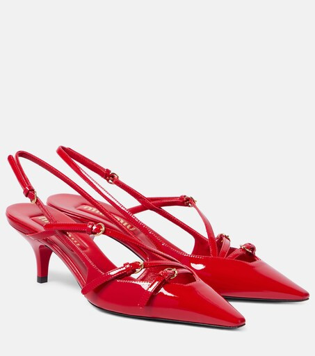 Patent leather slingback pumps | Mytheresa (US/CA)