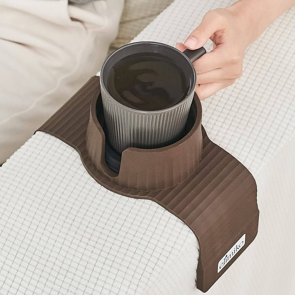 Couch Cup Holder, Elimiko Silicone Sofa Drink Holder with Upgrade Large Cup Holder, for Oversized... | Amazon (US)