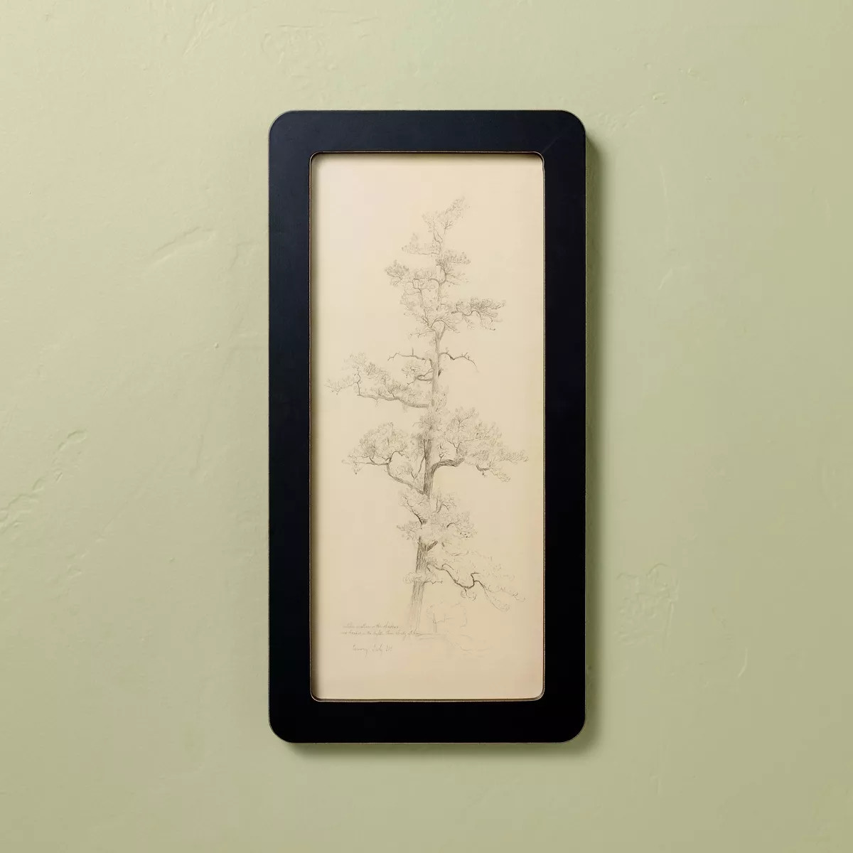 16"x8" Sketched Tree in Black Frame Wall Art - Hearth & Hand™ with Magnolia | Target