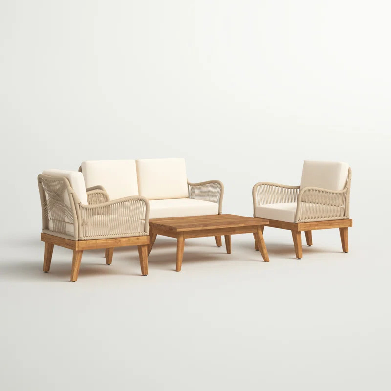 Langsley 4 - Person Seating Group with Cushions | Wayfair North America