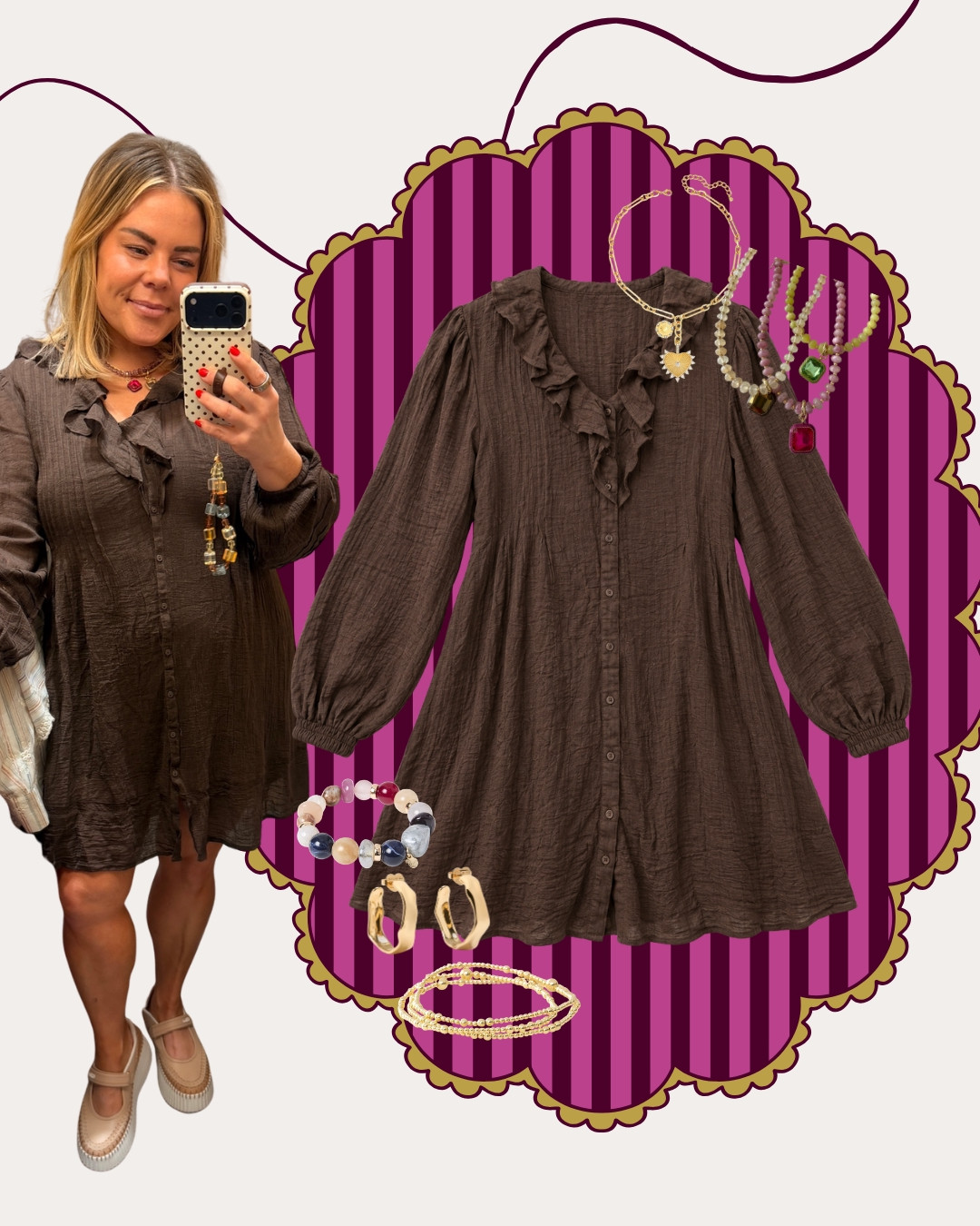 Love this brown dress from Target . So cute to pair with gold accessories and shoes!

#LTKgrwm #LTKootd #LTKmomlife