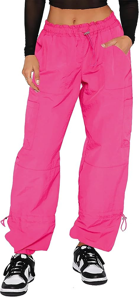 DISCIPBUSH Y2K Cargo Pants Women Baggy - Parachute Pants for Women | Amazon (US)
