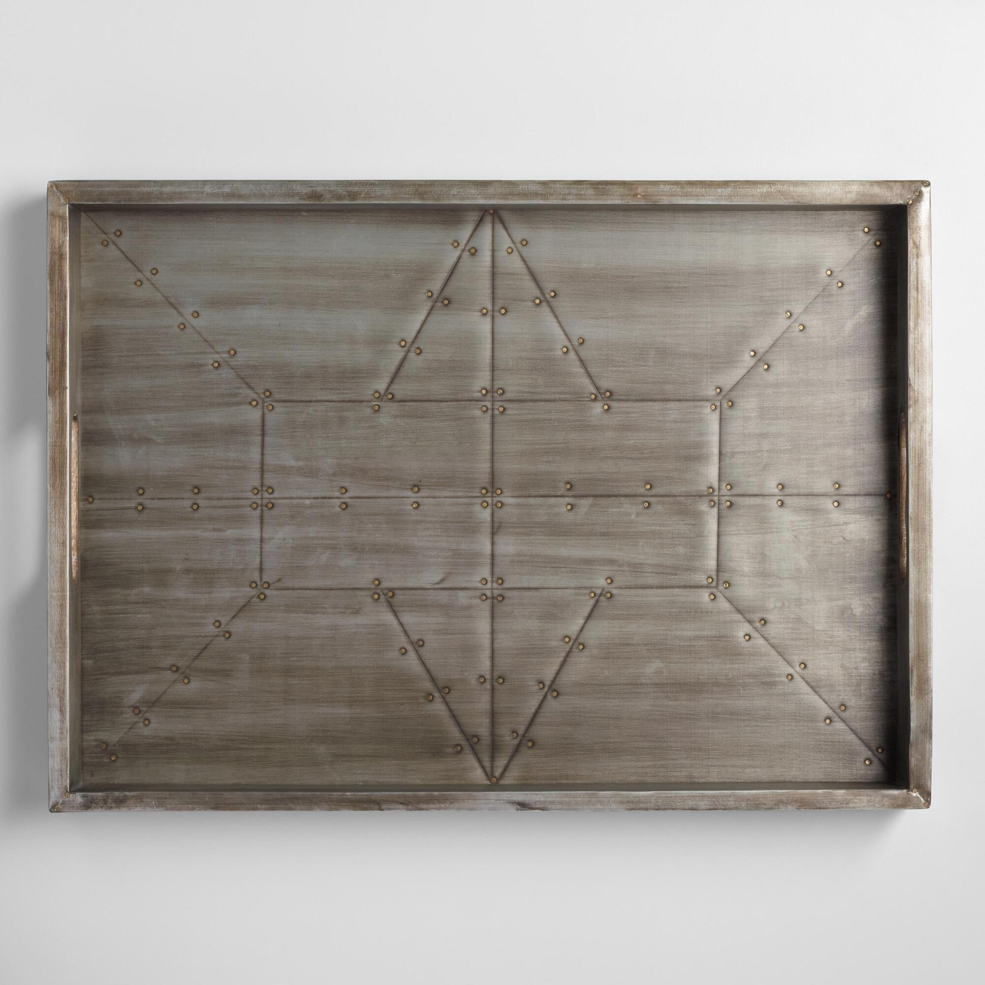 Industrial Wood and Metal Tray | World Market