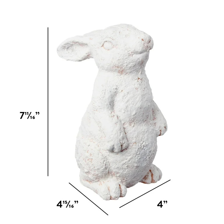 Standing Bunny Decoration, White, 7.68 in x 4.96 in, by My Texas House - Walmart.com | Walmart (US)