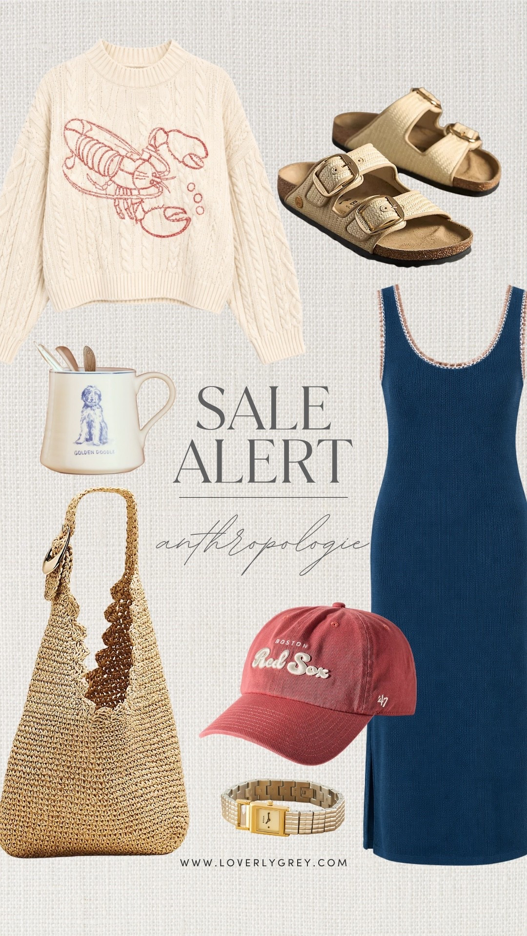 Absolutely obsessed with these New England coastal vibes from the Anthropologie sale! Don't forget to use code LOVERLY20 to take 20% off orders of $100+ on everything from chic dresses to elevated everyday accessories. Loverly grey, Anthropologie sale, lobster cable knit, knit midi dress, casual summer outfit

#LTKgrwm #LTKootd #LTKSaleAlert