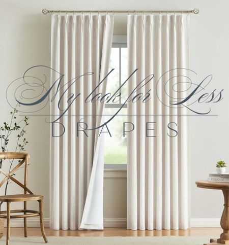 These drapes give you the look of custom drapery for less! The natural is most
 like the drapes in our home. I linked our exact rods and clips we have in our lake house. Love them!

#LTKFindsUnder100 #LTKStyleTip #LTKHome