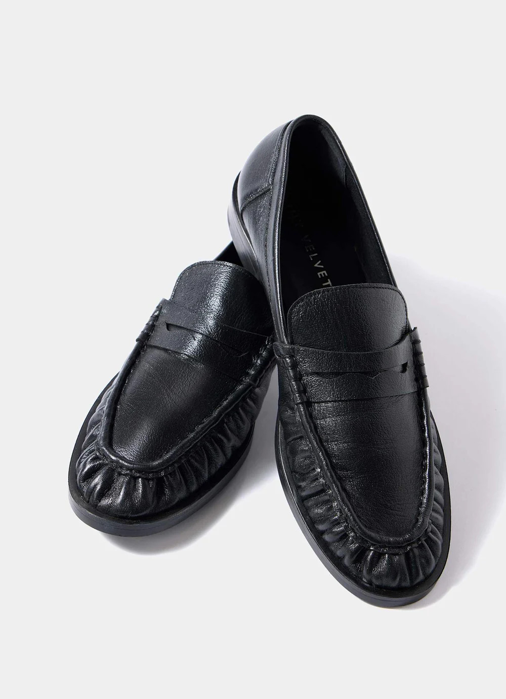 Gigi White Leather Penny Loafers | Mint Velvet