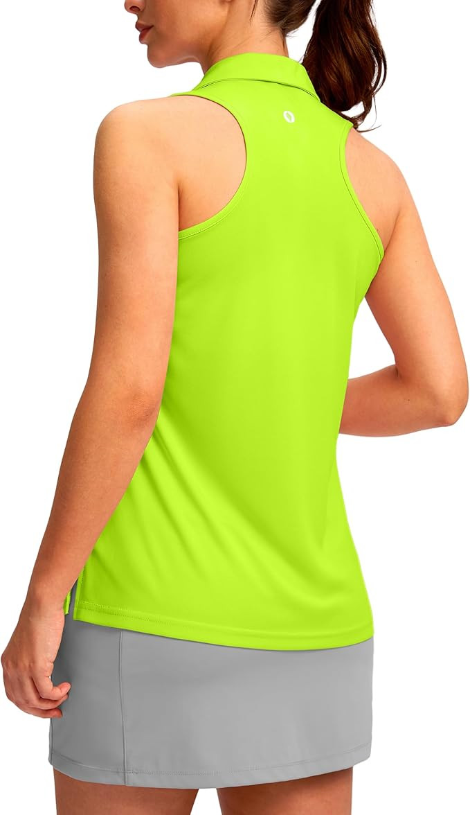 SANTINY Womens Sleeveless Golf Shirt Racerback V Neck Tank Tops Quick Dry Tennis Collared Polo Sh... | Amazon (US)