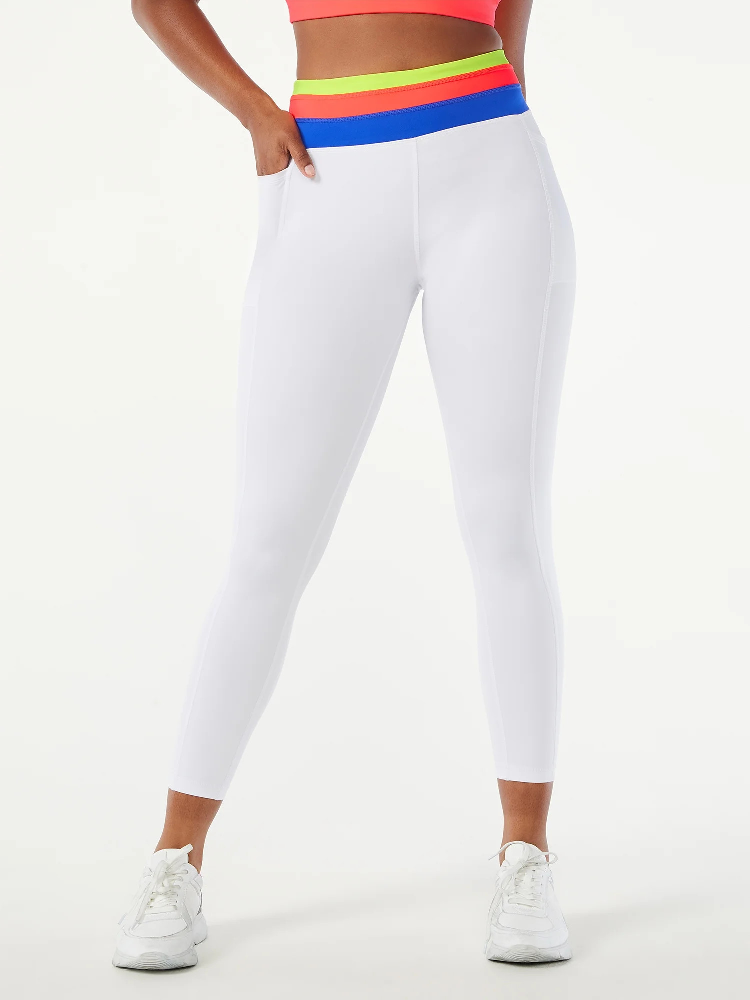 Love & Sports Women's Color Band Leggings - Walmart.com | Walmart (US)