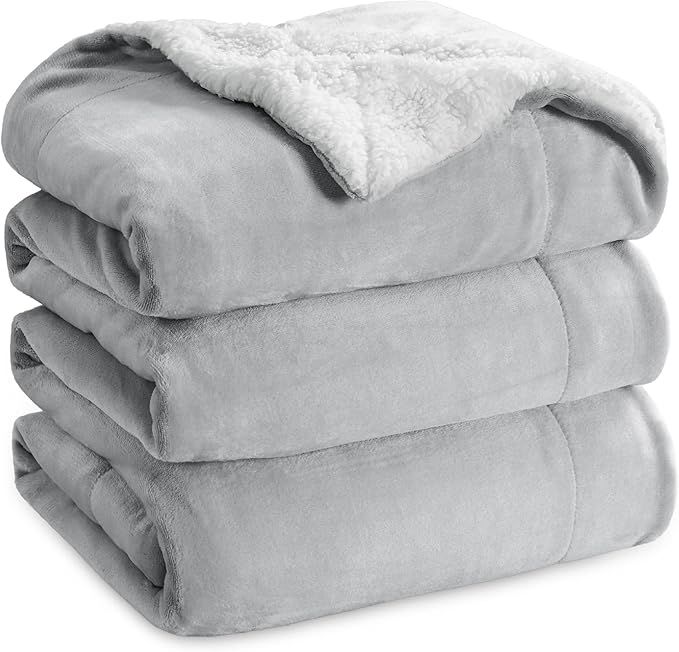 Bedsure Sherpa Fleece King Size Blanket for Bed - Thick and Warm for Winter, Soft and Fuzzy Large... | Amazon (US)