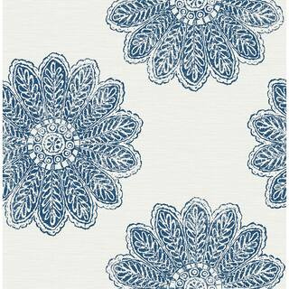 A-Street Prints Sol Indigo Medallion Indigo Wallpaper Sample 2793-24744SAM - The Home Depot | The Home Depot