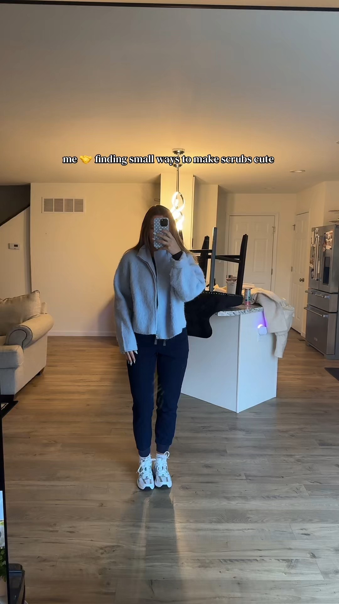 Wearing size large in the sweater for an oversized fit 🩵 scrubs are figs!

#LTKootd #LTKWorkwear