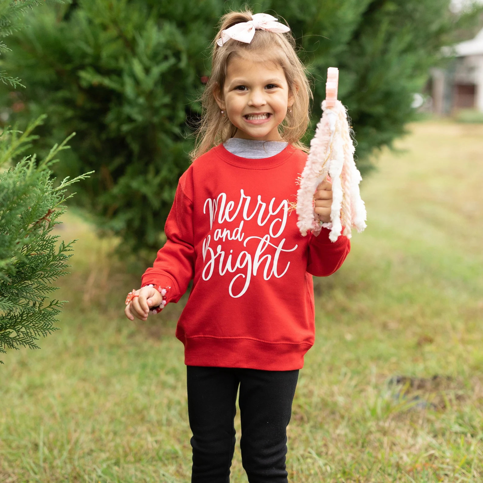 Merry and Bright Toddler Sweatshirt, Holly Jolly, Toddler Christmas Shirt, Christmas Shirt, Youth... | Etsy (US)