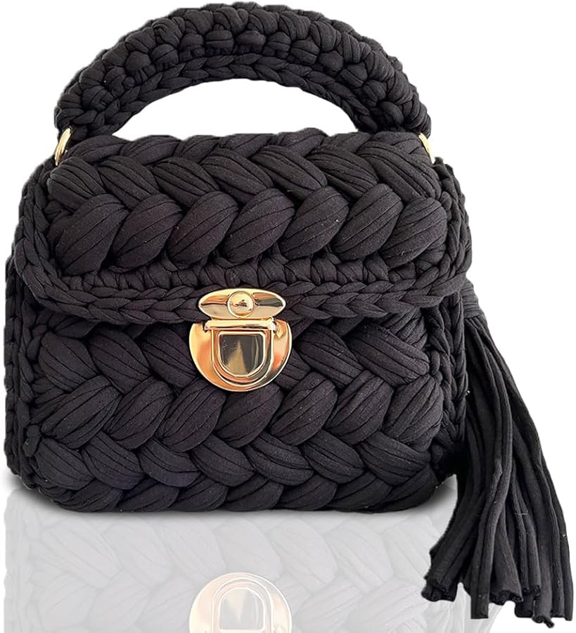 CHQEL Evening Clutch Bag for Women, Handmade Crochet Wedding Party Purse, Small Flap Formal Cross... | Amazon (US)