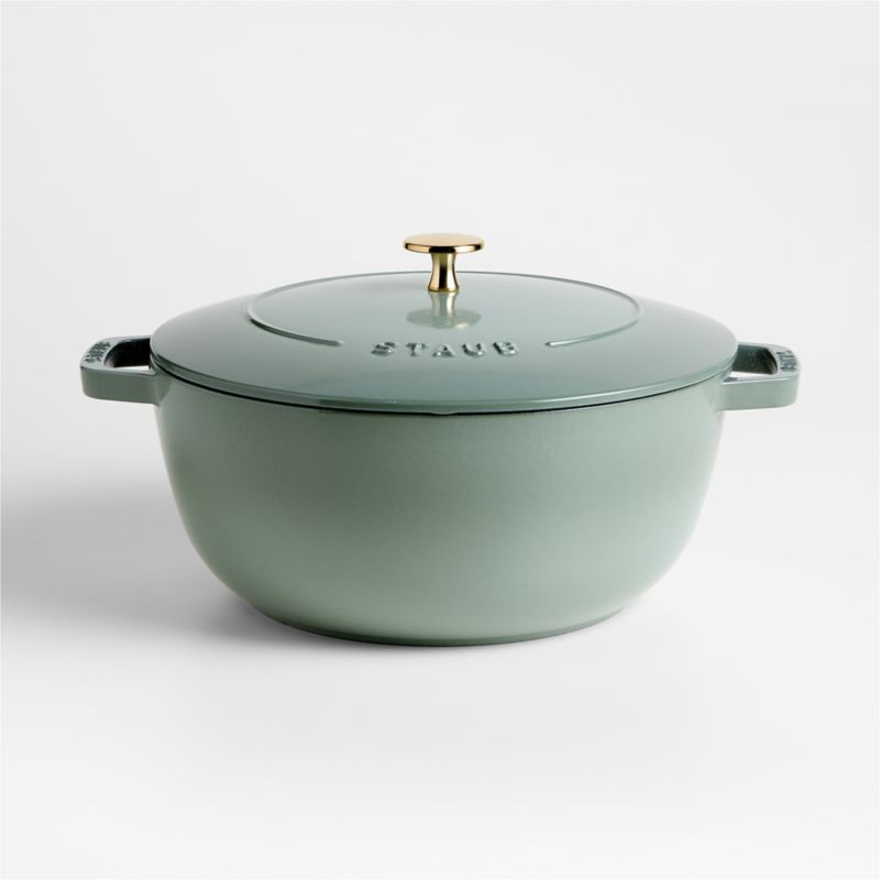 Staub Eucalyptus 5-Qt. Essential French Oven + Reviews | Crate & Barrel | Crate & Barrel