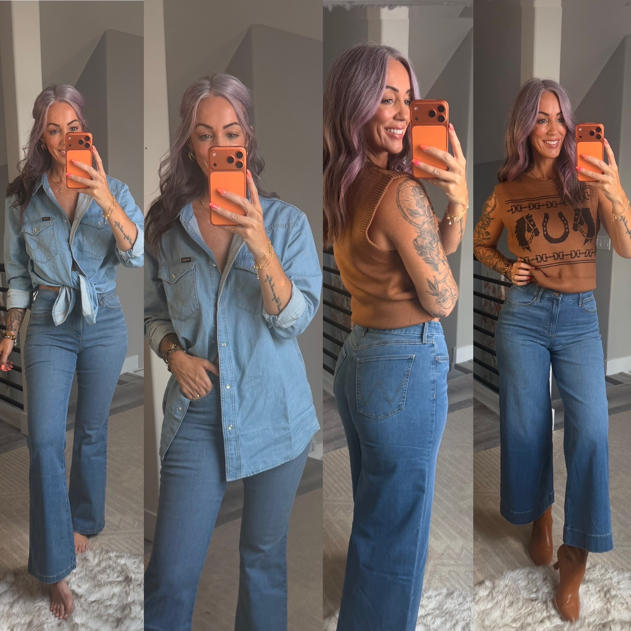 @Wrangler bespoke denim made by women for women! Amazing stretch and flattering lifting back side! TTS in crop ankle, size up in inseam length for flares if you want to wear them with boots! #ad

#LTKgrwm #LTKOver40 #LTKmomlife