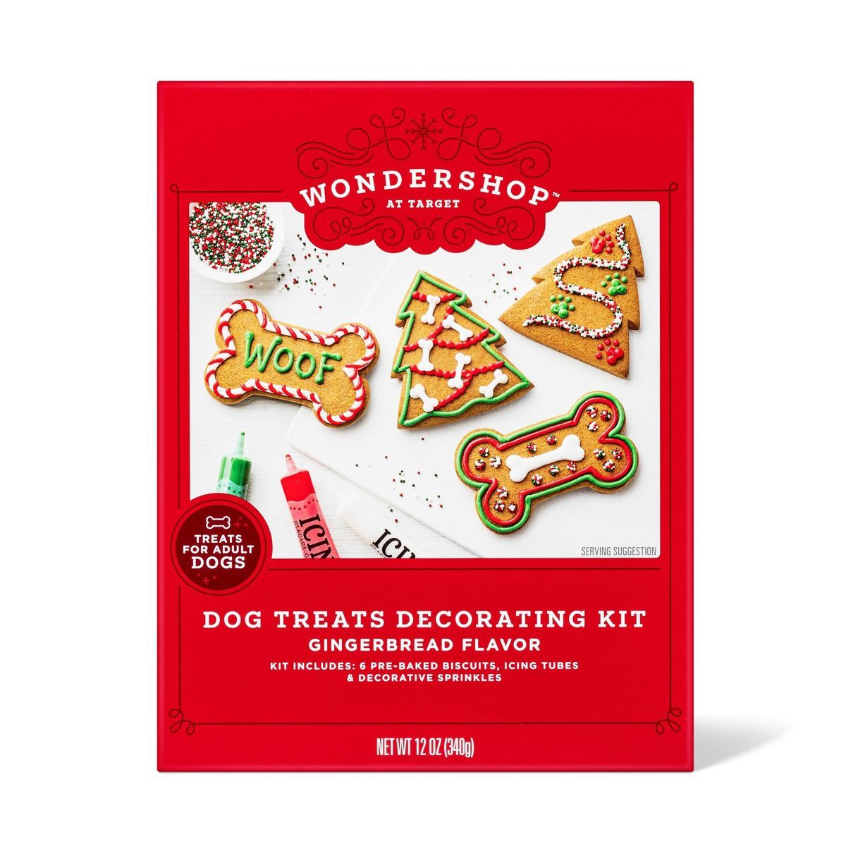 Dog Treat Decorative Kit Gingerbread Flavor For Adult Dog - 12oz - Wondershop™ | Target