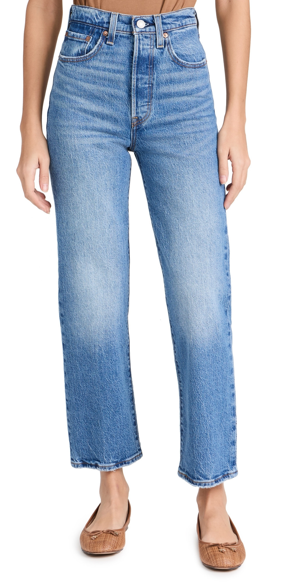 Levi's Ribcage Straight Ankle Jeans Dance Around 32 | Shopbop