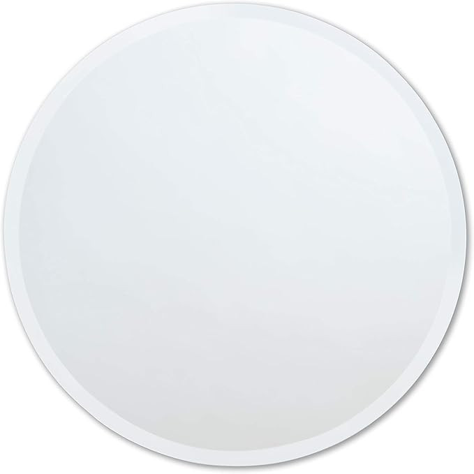 Better Bevel Frameless Round Mirror, 36" Diameter Circle Bathroom Wall Mirror w/Beveled Edge | Amazon (US)