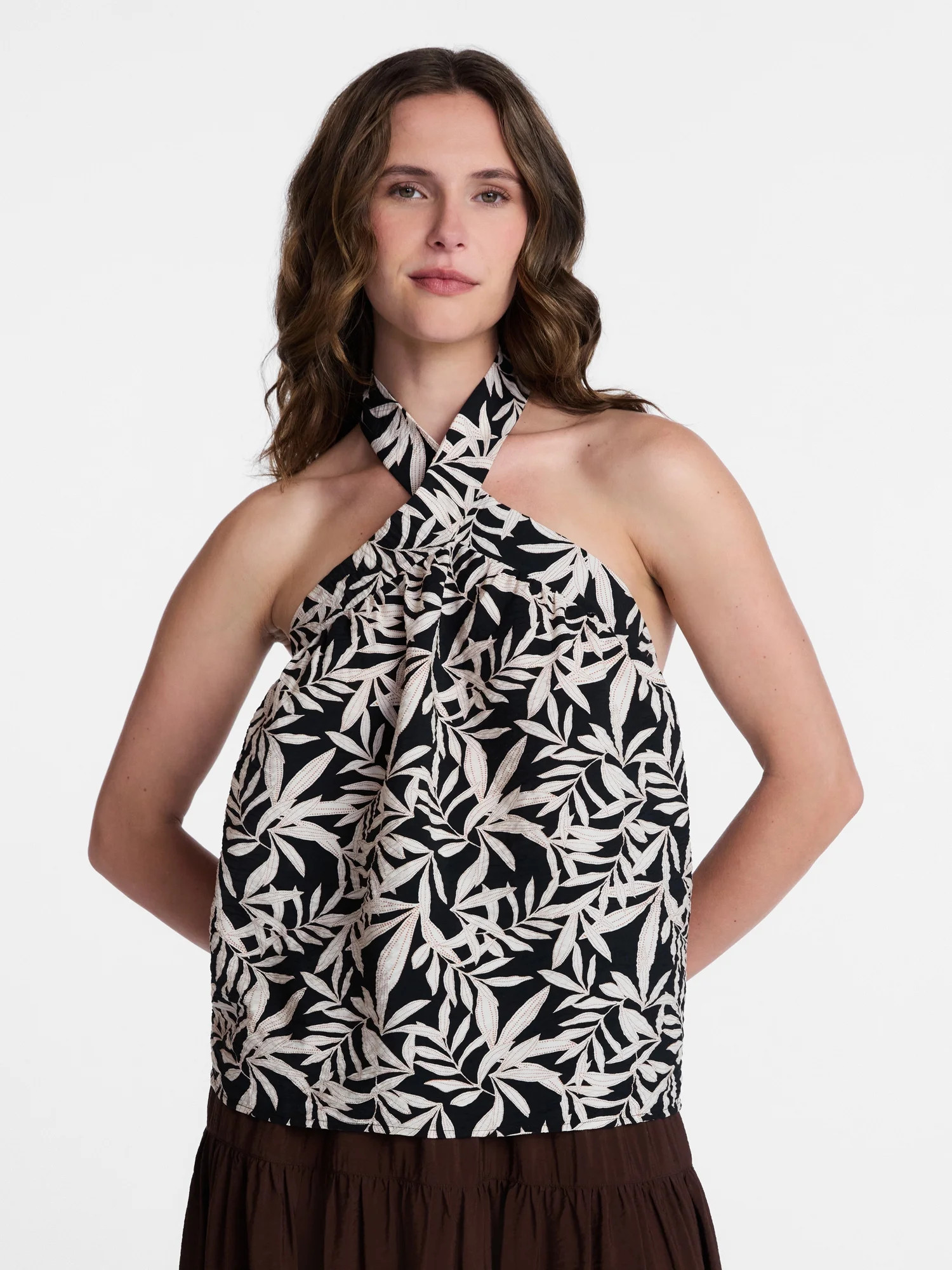 Time and Tru Women's Print Halter Top, Sizes XS-XXXL - Walmart.com | Walmart (US)