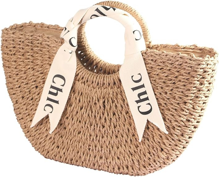 Eiyye Woven Straw Handbag for Women Summer Beach Bag Top Handle Crossbody Purse with Shoulder Str... | Amazon (US)