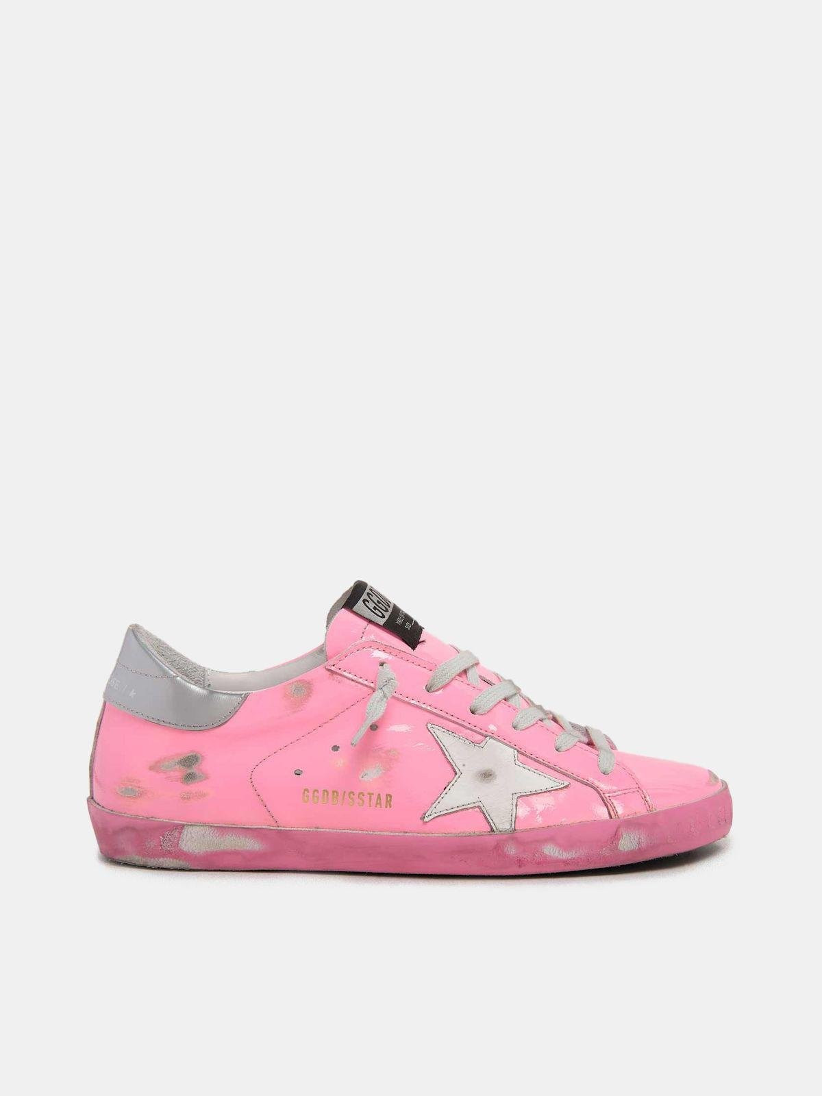 Pink Super-star Sneakers With Silver Heel Tab | THE YES