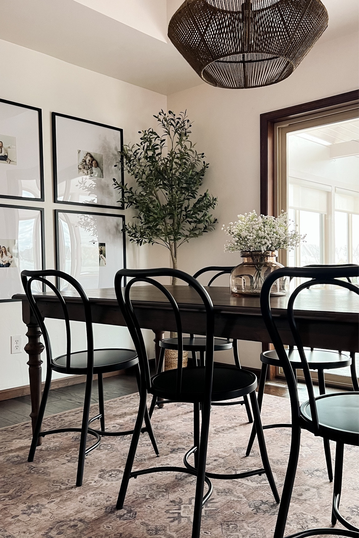 New dining room chairs for the win! They completely transform the space. Find my gallery wall, faux tree, Loloi rug, and other decor here, too! I can’t find an exact match for these chairs that I thrifted, but here’s a few similar ones! 

#LTKfindsunder100 #LTKstyletip #LTKhome