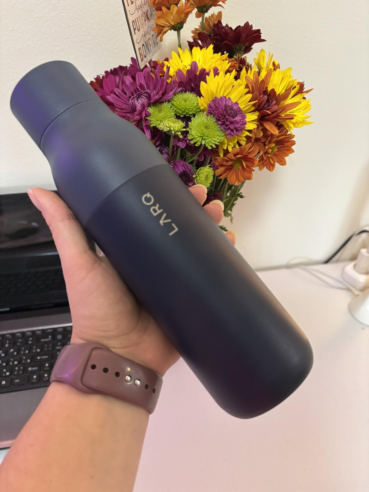 LARQ Bottle Twist Top 17 oz - Insulated Stainless Steel Water Bottle | BPA Free | Reusable for Ca... | Amazon (US)