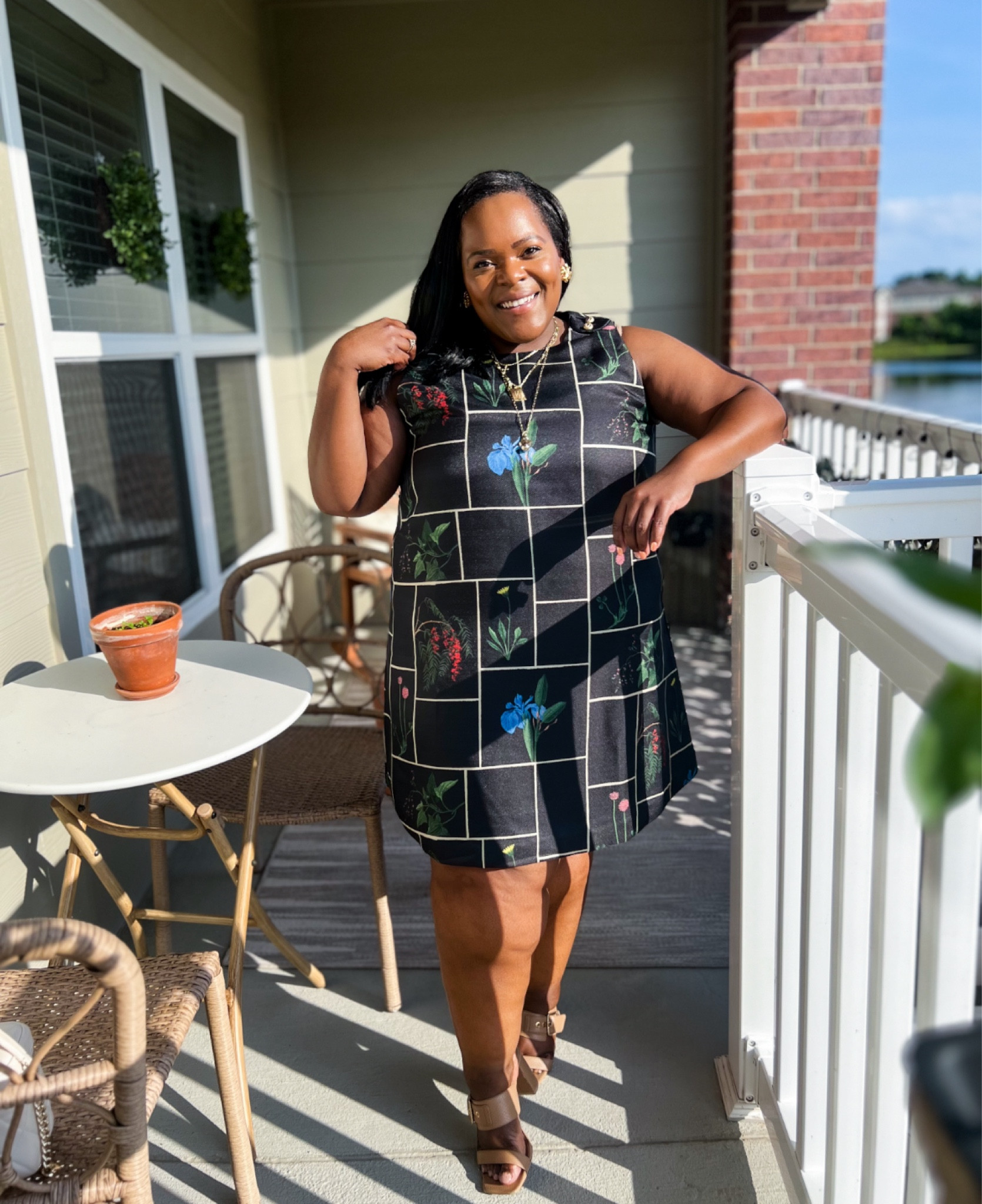 Still one of my favorite dresses from Tuckernuck last month in June! This simple a-line dress is so flattering and the print is perfect for plant moms like me 😉 🪴 

#LTKMidsize #LTKStyleTip #LTKWorkwear