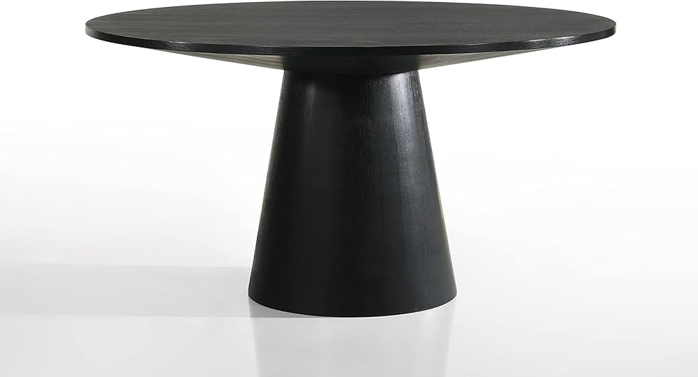 Lilola Home Jasper Ebony Black 59" Wide Contemporary Round Dining Table | Amazon (US)