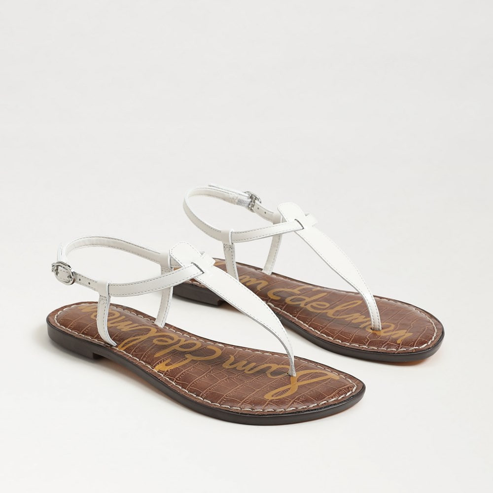 Sam Edelman Gigi Thong Sandal Bright White Leather 9.5 | Sam Edelman CA
