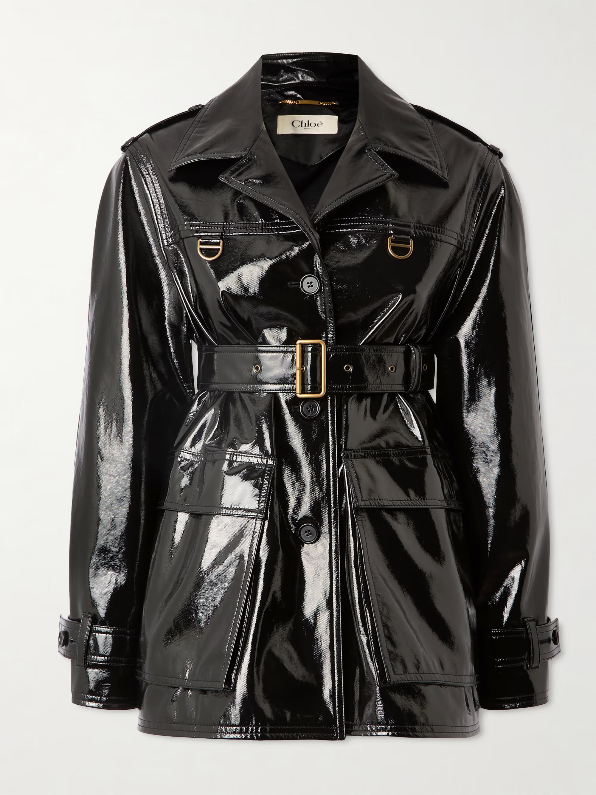 Belted coated cotton-canvas jacket | NET-A-PORTER (US)