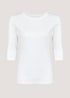 White 3/4 Sleeve T-Shirt | Matalan (UK)